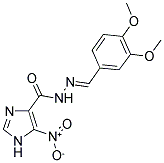 N'-[(1E)-(3,4-DIMETHOXYPHENYL)METHYLENE]-5-NITRO-1H-IMIDAZOLE-4-CARBOHYDRAZIDE 结构式