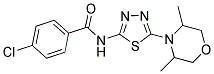 4-CHLORO-N-[5-(3,5-DIMETHYLMORPHOLIN-4-YL)-1,3,4-THIADIAZOL-2-YL]BENZAMIDE 结构式