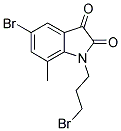 5-Bromo-1-(3-bromopropyl)-7-methyl-1H-indole-2,3-dione 结构式