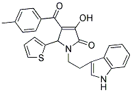 3-Hydroxy-1-[2-(1H-indol-3-yl)ethyl]-4-(4-methylbenzoyl)-5-(2-thienyl)-1,5-dihydro-2H-pyrrol-2-one 结构式