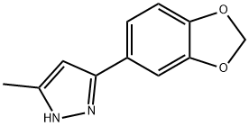 3-(苯并[D][1,3]二氧戊环-5-基)-5-甲基-1H-吡唑 结构式