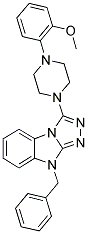 9-BENZYL-3-[4-(2-METHOXY-PHENYL)-PIPERAZIN-1-YL]-9H-BENZO[4,5]IMIDAZO[2,1-C][1,2,4]TRIAZOLE 结构式