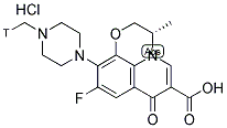 FLOXACIN [N-METHYL 3H] HYDROCHLORIDE 结构式