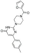 2-[4-(2-FUROYL)PIPERAZIN-1-YL]-6-(4-METHYLPHENYL)PYRIMIDIN-4(3H)-ONE 结构式