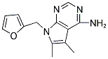 7-(2-FURYLMETHYL)-5,6-DIMETHYL-7H-PYRROLO[2,3-D]PYRIMIDIN-4-AMINE 结构式
