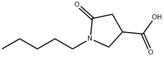 1-戊基-5-氧代-吡咯烷-3-羧酸 结构式