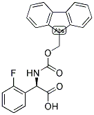 (R)-[(9H-FLUOREN-9-YLMETHOXYCARBONYLAMINO)]-(2-FLUORO-PHENYL)-ACETIC ACID 结构式