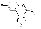 ETHYL-3-(3-FLUOROPHENYL)PYRAZOLE-4-CARBOXYLATE 结构式