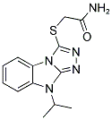 2-(9-ISOPROPYL-9H-BENZO[4,5]IMIDAZO[2,1-C][1,2,4]TRIAZOL-3-YLSULFANYL)-ACETAMIDE 结构式