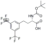 (S)-4-(3,5-BIS-TRIFLUOROMETHYL-PHENYL)-2-TERT-BUTOXYCARBONYLAMINO-BUTYRIC ACID 结构式