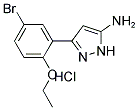 3-(5-BROMO-2-ETHOXYPHENYL)-1H-PYRAZOL-5-YLAMINE HYDROCHLORIDE 结构式