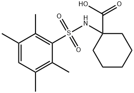 1-(2,3,5,6-四甲基苯基磺酰胺基)环己基羧酸 结构式