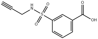 3-[(2-丙炔-1-基氨基)磺酰基]苯甲酸 结构式