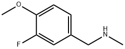 1-(3-氟-4-甲氧基苯基)-N-甲基甲胺 结构式