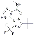 5-[3-TERT-BUTYL-5-(TRIFLUOROMETHYL)-1H-PYRAZOL-1-YL]-N-METHYL-1H-IMIDAZOLE-4-CARBOXAMIDE 结构式