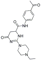 2-(4-Ethyl-1-piperazinyl)-N-(4-acetylphenyl)-6-oxo-3,4,5,6-tetrahydro-4-pyrimidinecarboxamide 结构式