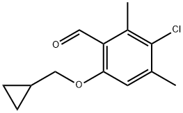 3-Chloro-6-(cyclopropylmethoxy)-2,4-dimethylbenzaldehyde 结构式
