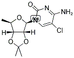 5'-DEOXY-2',3'-O-ISOPROPYLIDENE-5-CHLOROCYTIDINE 结构式