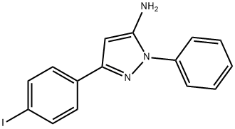 3-(4-碘苯基)-1-苯基-1H-吡唑-5-胺 结构式