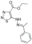 ETHYL 5-[(2E)-2-(1-PHENYLETHYLIDENE)HYDRAZINO]-1,2,3-THIADIAZOLE-4-CARBOXYLATE 结构式