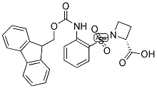 (R)-1-[2-(9H-FLUOREN-9-YLMETHOXYCARBONYLAMINO)-BENZENESULFONYL]-AZETIDINE-2-CARBOXYLIC ACID 结构式
