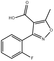 3-(2-氟-苯基)-5-甲基-异恶唑-4-羧酸 结构式