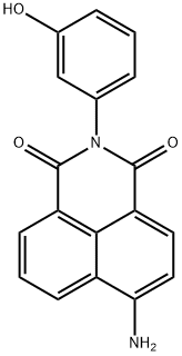 6-AMINO-2-(3-HYDROXY-PHENYL)-BENZO[DE]ISOQUINOLINE-1,3-DIONE 结构式