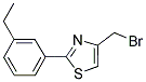 4-BROMOMETHYL-2-(3-ETHYL-PHENYL)-THIAZOLE 结构式