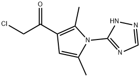 2-氯-1-(2,5-二甲基-1-(1H-1,2,4-三唑啉-5-基)-1H-吡咯-3-基)乙烷-1-酮 结构式