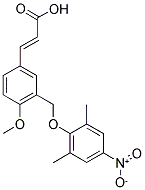 (2E)-3-(3-[(2,6-DIMETHYL-4-NITROPHENOXY)METHYL]-4-METHOXYPHENYL)-2-PROPENOIC ACID 结构式