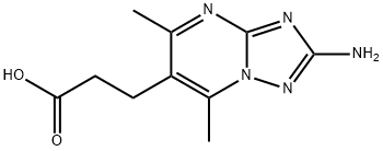 3-(2-氨基-5,7-二甲基-[1,2,4]三唑并[1,5-A]嘧啶-6-基)丙酸 结构式