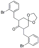 7,9-BIS(2-BROMOBENZYL)-1,4-DIOXASPIRO[4.5]DECAN-8-ONE 结构式
