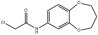 2-CHLORO-N-(3,4-DIHYDRO-2H-1,5-BENZODIOXEPIN-7-YL)ACETAMIDE 结构式