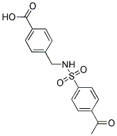 4-([[(4-ACETYLPHENYL)SULFONYL]AMINO]METHYL)BENZOIC ACID 结构式