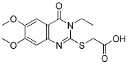 (3-ETHYL-6,7-DIMETHOXY-4-OXO-3,4-DIHYDRO-QUINAZOLIN-2-YLSULFANYL)-ACETIC ACID 结构式