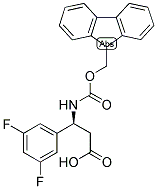 (S)-3-(3,5-DIFLUORO-PHENYL)-3-(9H-FLUOREN-9-YLMETHOXYCARBONYLAMINO)-PROPIONIC ACID 结构式