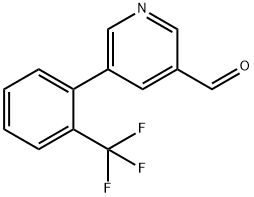 5-(2-(三氟甲基)苯基)烟醛 结构式