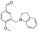 3-(2,3-DIHYDRO-1H-INDOL-1-YLMETHYL)-4-METHOXYBENZALDEHYDE 结构式