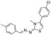 4-METHYLBENZALDEHYDE [(2E)-4-(4-CHLOROPHENYL)-3-METHYL-1,3-THIAZOL-2(3H)-YLIDENE]HYDRAZONE 结构式