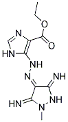 ETHYL 5-[(2E)-2-(3,5-DIIMINO-1-METHYLPYRAZOLIDIN-4-YLIDENE)HYDRAZINO]-1H-IMIDAZOLE-4-CARBOXYLATE 结构式