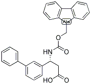 (R)-3-BIPHENYL-3-YL-3-(9H-FLUOREN-9-YLMETHOXYCARBONYLAMINO)-PROPIONIC ACID 结构式