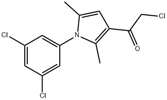 2-氯-1-(1-(3,5-二氯苯基)-2,5-二甲基-1H-吡咯-3-基)乙烷-1-酮 结构式