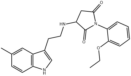 1-(2-ETHOXYPHENYL)-3-(2-(5-METHYL-1H-INDOL-3-YL)ETHYLAMINO)PYRROLIDINE-2,5-DIONE 结构式