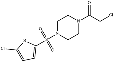 2-氯-1-{4-[(5-氯噻吩-2-基)磺酰基]哌嗪-1-基}乙-1-酮 结构式