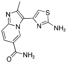 3-(2-Amino-thiazol-4-yl)-2-methyl-imidazo[1,2-a]-pyridine-6-carboxylic acid amide 结构式