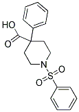 4-PHENYL-1-(PHENYLSULFONYL)PIPERIDINE-4-CARBOXYLIC ACID 结构式