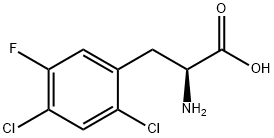 2-氨基-3-(2,4-二氯-5-氟苯基)丙酸 结构式