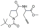 3-(1-METHOXYCARBONYL-BUT-3-YNYLCARBAMOYL)-PYRROLIDINE-1-CARBOXYLIC ACID TERT-BUTYL ESTER 结构式