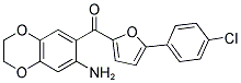 (7-Amino-2,3-dihydro-benzo[1,4]dioxin-6-yl)-[5-(4-chloro-phenyl)-furan-2-yl]-methanone 结构式