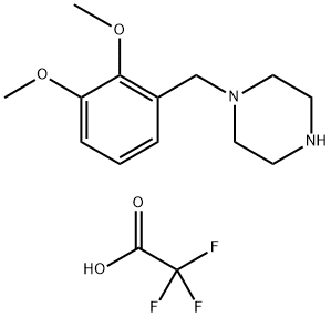 1-(2,3-DIMETHOXY-BENZYL)-PIPERAZINETRIFLUOROACETATE 结构式